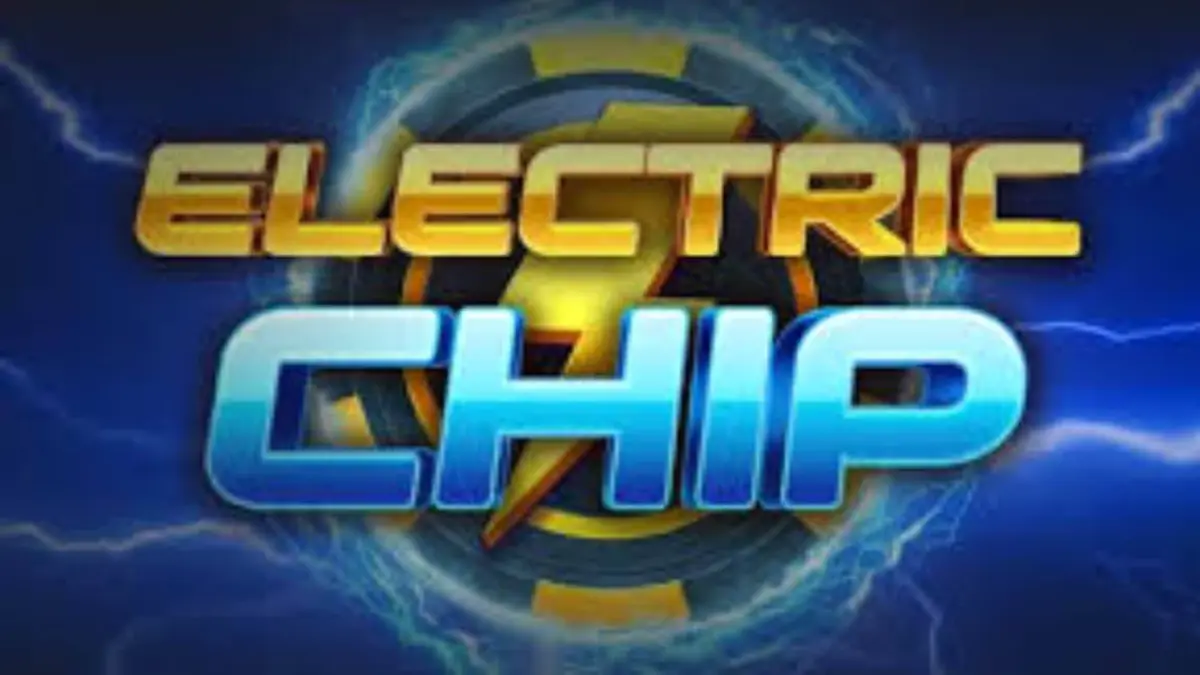 Tampilan visual slot Electric Chip dengan tema neon dan petir